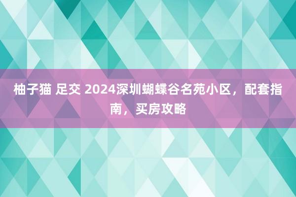 柚子猫 足交 2024深圳蝴蝶谷名苑小区，配套指南，买房攻略