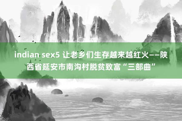 indian sex5 让老乡们生存越来越红火——陕西省延安市南沟村脱贫致富“三部曲”