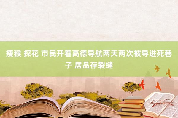 瘦猴 探花 市民开着高德导航两天两次被导进死巷子 居品存裂缝