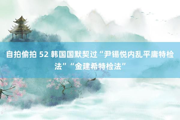 自拍偷拍 52 韩国国默契过“尹锡悦内乱平庸特检法”“金建希特检法”